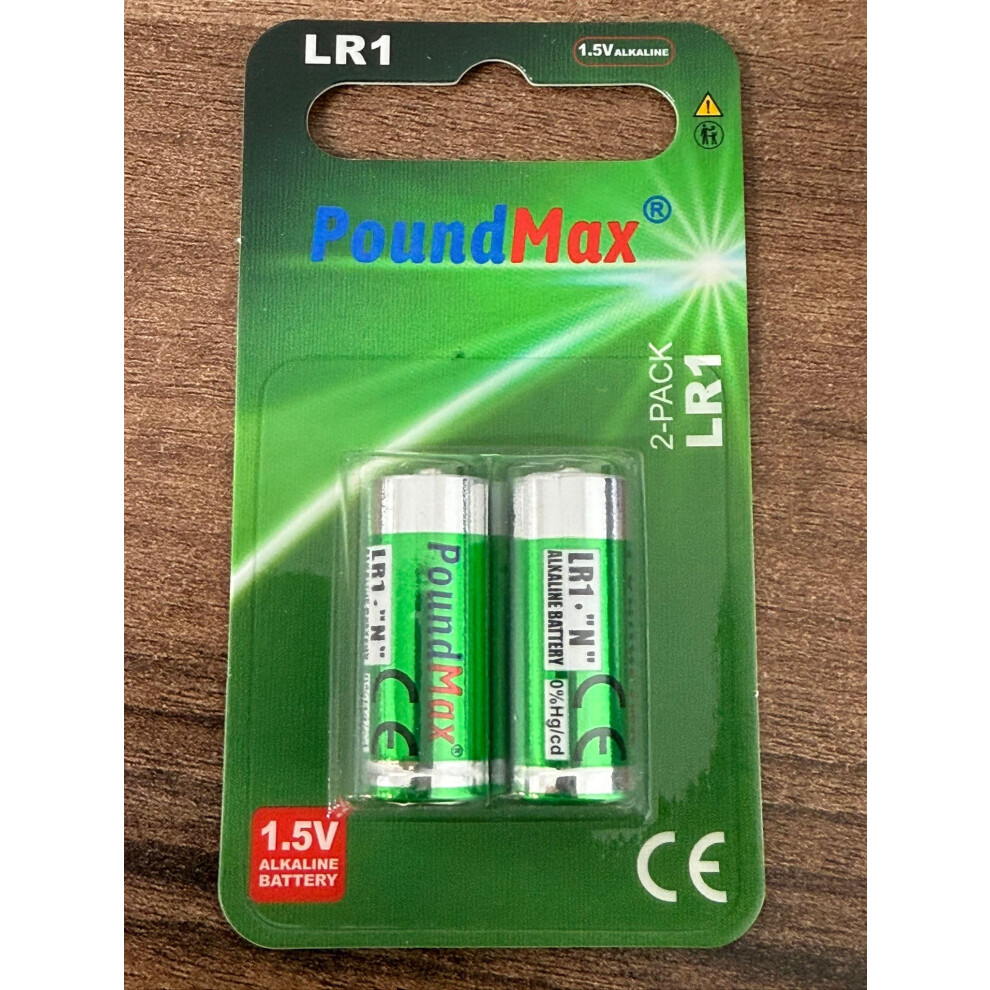 2 X 910A Lr1 N Type Mn9100 1.5V Poundmax Alkaline Batteries 83805165