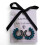 Teal Green - Vintage Glass - Loop - Earrings 2