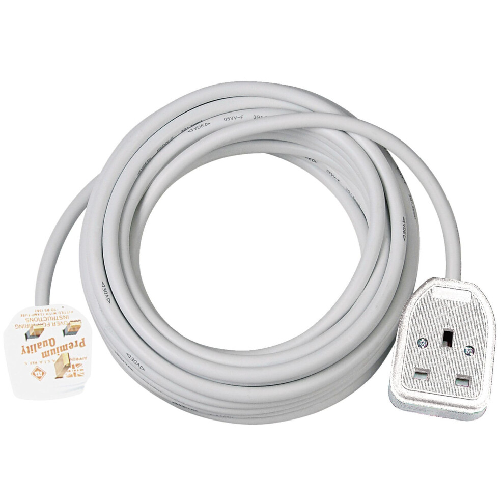 Brennenstuhl Extension Cable For Home And Office (3M Cable For Indoor Use, With Socket 13 A Bs) White 12485703