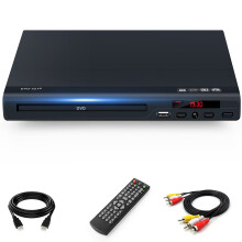 Full HD 1080p Upscaling DVD Player for TV with HDMI Output, for Home,Plays All Formats & Regions,USB Port,Multi-Formats DVDs/CDs Supported,Remote Cont