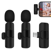 Microfono lavalier wireless USB-C per iPhone 16 Pro Max/16e/16 Plus, Samsung S25 Ultra/S24 FE/S23 – Compatibile con TikTok, YouTube e interviste.