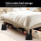 3" Bed Furniture Risers, Heavy Duty Stackable Elevators for Beds, Sofas & Desks, Square ABS Plastic, 6-Pack, Black 4
