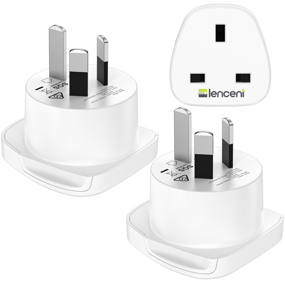 Lencent Uk To Australia China Plug Adapter 2 Pack, Australian Plug Adaptor From Uk, Grounded Australian Travel Adapter To Australia China Fiji Argent 13499433
