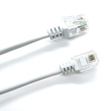 ASNQ ADSL Cable - 3m High Speed Broadband Cable for Landline Telephone Router Modem to RJ11 Phone Socket or Microfilter - White