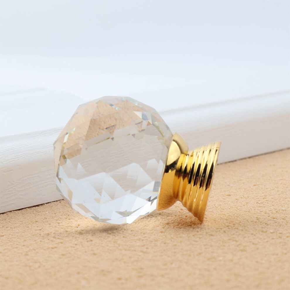 Ounona 10 Pcs Glass Handle Cabinet Dresser Drawer Pulls Door Knobs For Cupboards Golden 9558633778144