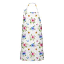 Pioneer Flower Floral Apron Cotton-Linen 33x27 Inch