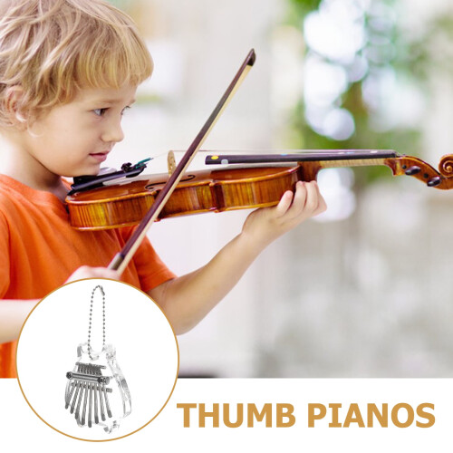 unbranded1Set Kalimba Mini Thumb Piano 8 πλήκτρων με διαφανές κρύσταλλο για αρχάριους, φορητό 2