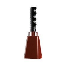9" Loud Metal Cow Bell with Handle – Orange, Compatible with Football Games, Graduation, Marathon, Wedding & DIY Paint