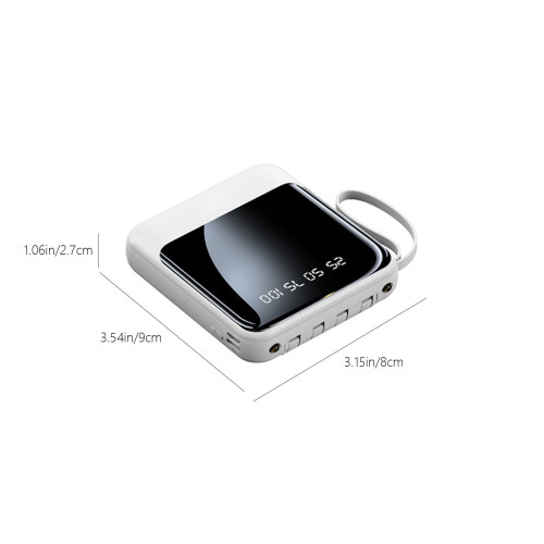 Power Bank, φορητός φορτιστής 20000mAh, γρήγορη φόρτιση, συμπαγής εφεδρική μπαταρία για 2
