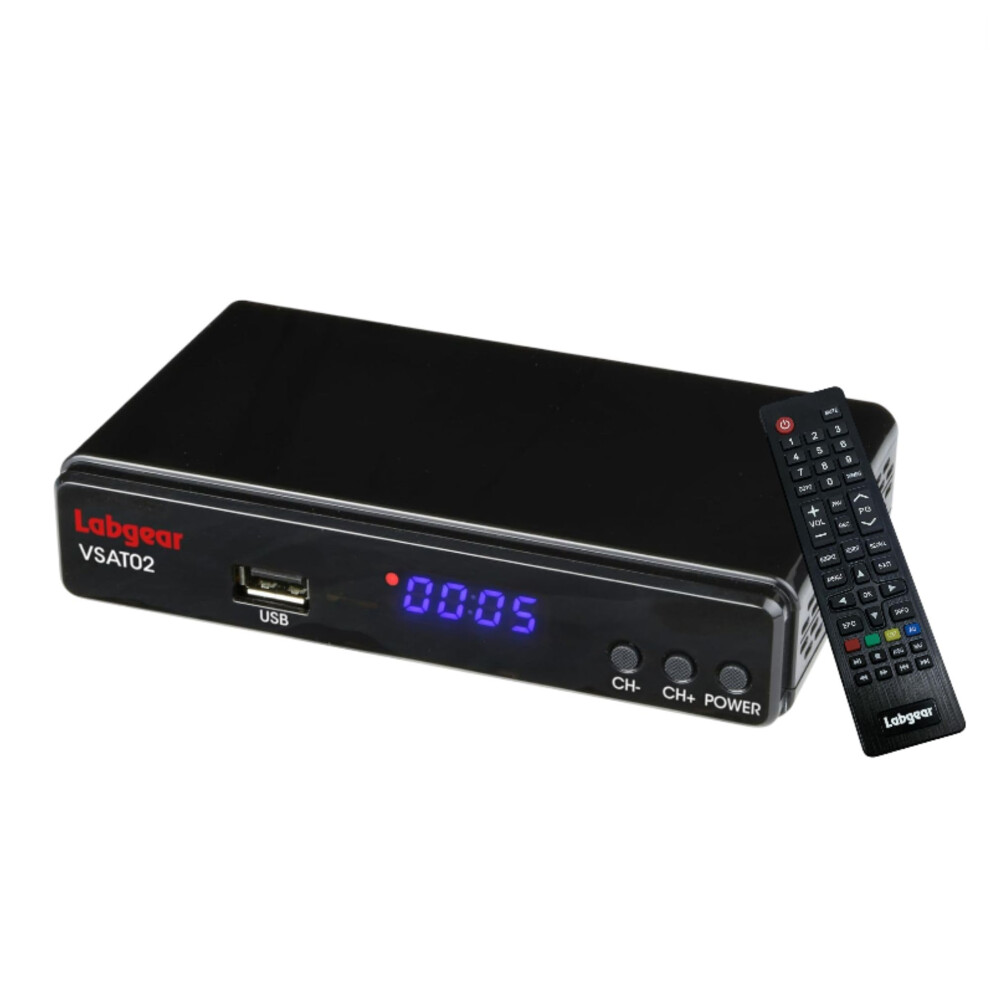 Free to Air Satellite Receiver Full HD DVB-S2 + USB Port Schedule HD Program Recorder, Labgear VSAT02 Compact TV Satellite Box with Remote Control-image-OPC-PRGWZYQ-NEW