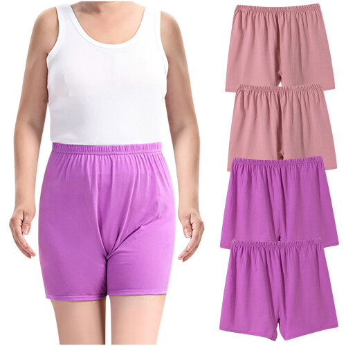 Γυναικεία Εσώρουχα 4 τεμαχίων, Σορτς Ύπνου Plus Size για Ηλικιωμένες Γυναίκες, Μπόξερ 1