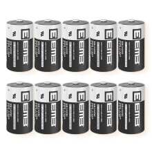 EEMB ER14250 10Pack 1/2 AA 3.6V Lithium Battery 1200mAh Li-SOCL₂ Non-Rechargeable Battery XL-050F SB-AA02 LS14250 TL-5902 TL-2150 Long-Life for Home