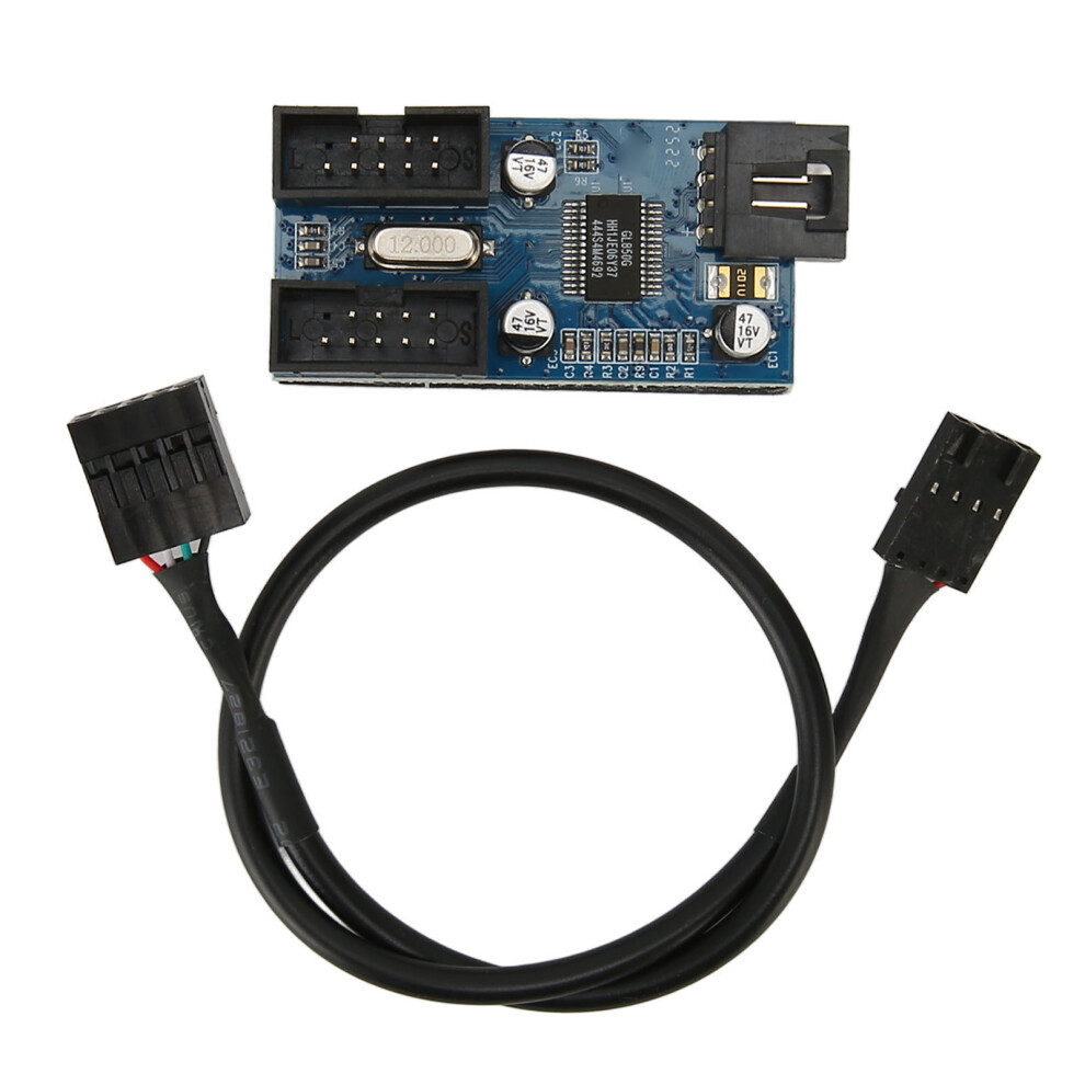 Motherboard 9Pin Usb 2.0 Header Splitter Cable 7340572659682