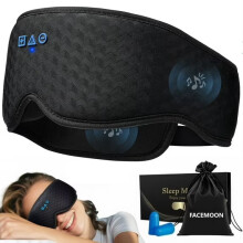 Sleep Mask with Bluetooth 5.4 Headphones – Detachable 3D Eye Cover, Zero Eye Pressure