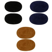 3 Colors Pairs Sew-On Suede Oval Elbow Knee Patches for Sweater Pants Repair Craft