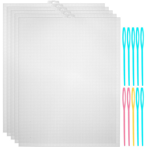 Plastduksdukar för broderi, 5-pack, 25x33 cm