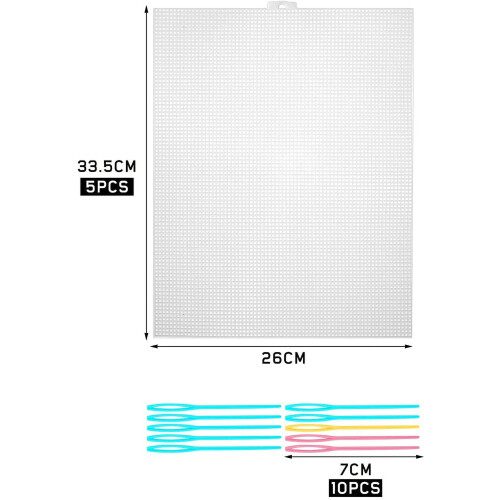 Plastduksdukar för broderi, 5-pack, 25x33 cm 1
