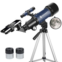 Telescope for Adults Beginners, 70mm Aperture 400mm AZ Mount Fully Multi-Coated Optics Refractor Portable Telescopes, Travel Telescope with Tripod an