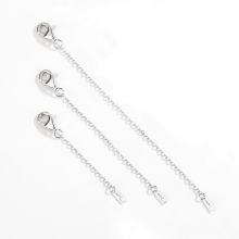 3 Pcs Necklace Extender S925 Sterling Necklace Extender Silver for Necklace Bracelet Anklet Extender Silver Chain for Jewelry Making