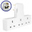 Plug Extension Socket 3 Way Multi Plug Adapter Uk Surge Protector Triple Gang Plug Extender 3 Outlet Multiplug Socket Adapter For Home Kitchen & Offi 4
