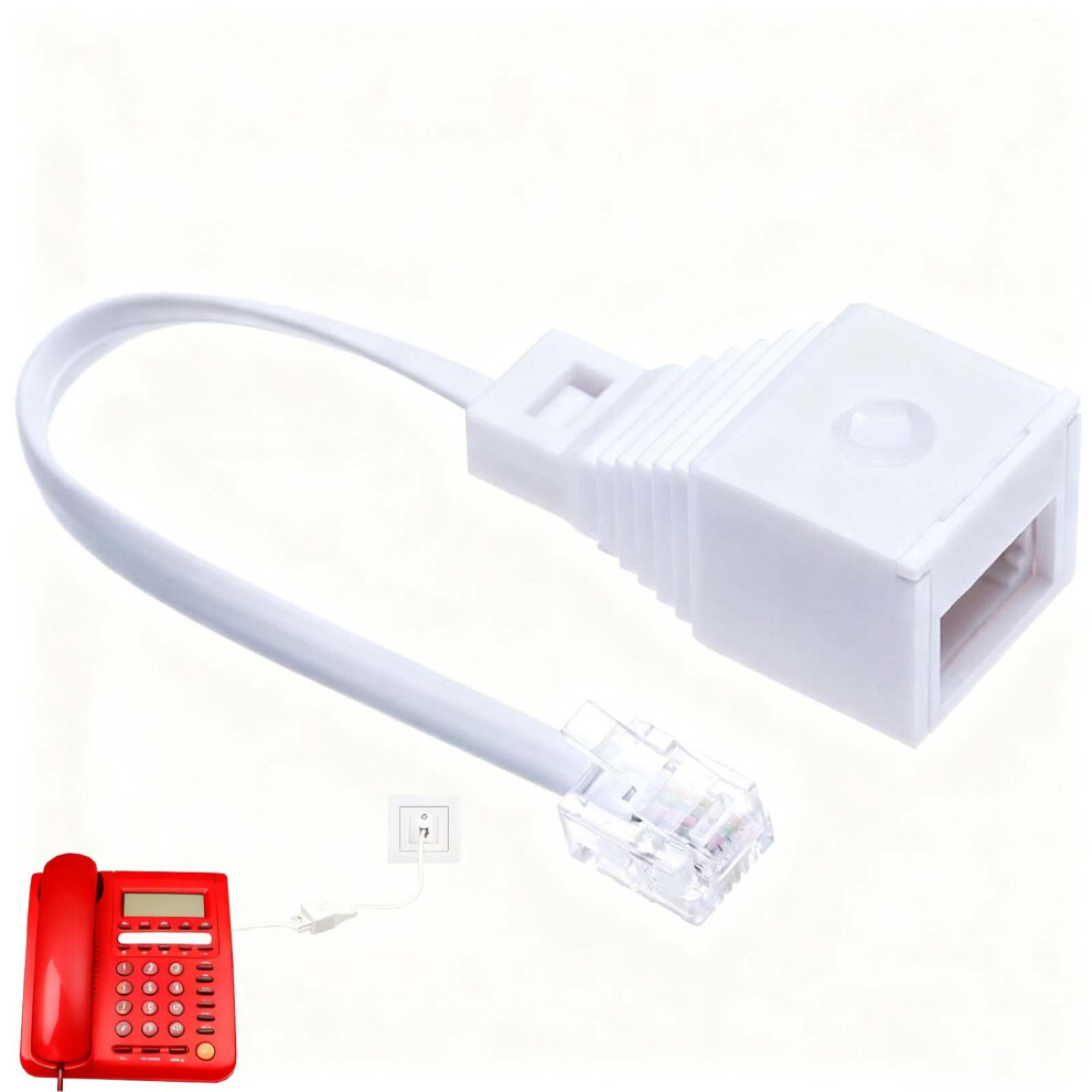 Yixinhe1 Pcs Rj11 To Bt Socket Adapter,4-Wire Female Converter,Bt Digital Voice Adapter Phone To Ethernet - Universal Compatibility For Phones, Modem 5005810409574