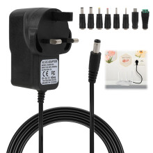 9V 1A Universal Power Adapter Supply with 8 Interchangeable Tips, Guitar Pedal Power Supply, Universal Charger with Multiple Heads, AC/DC Charger, fo