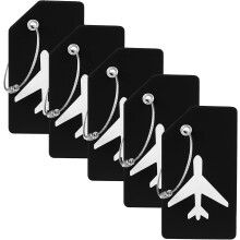 8 Pack Silicone Luggage Tag for Suitcases with Stainless Loop, TSA Approved, Privacy Protection Travel Essentials Bag Tags by Gostwo, Mixed Color