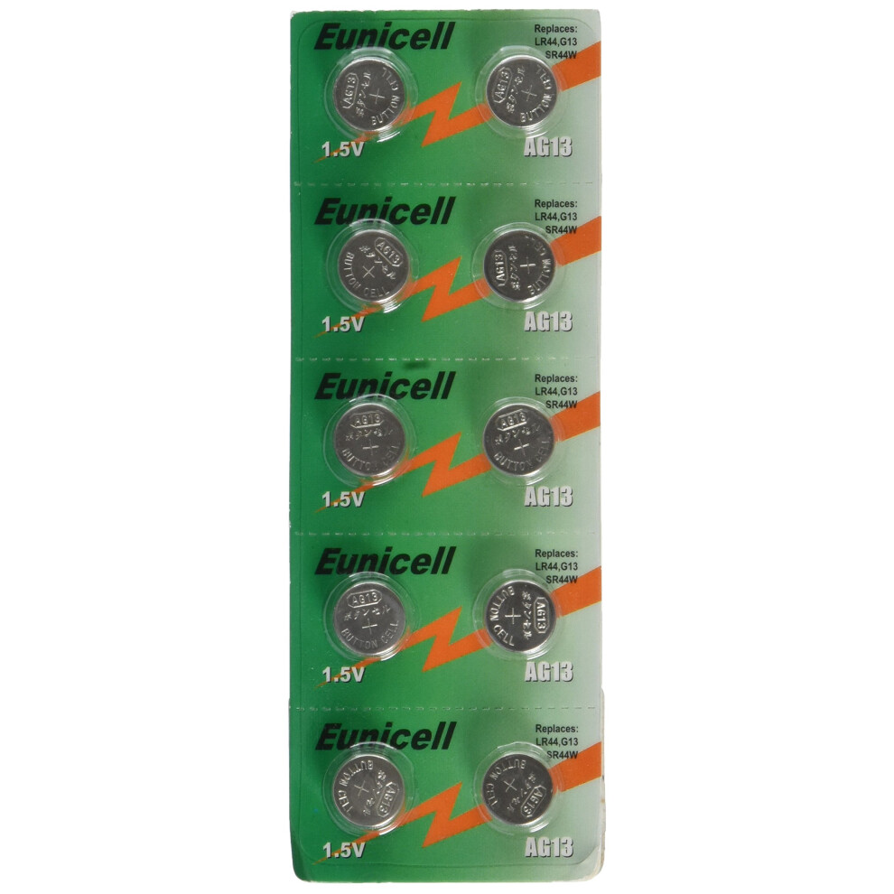 10 X Ag13 Lr44 Button Cells Batteries - A76 L1154 Sr44 G13 357 - 1.5V 5002051330193