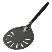 Restaurant-Grade Aluminum Perforated Pizza Peel – Lightweight, Baking Pizza Flipper, Compatible with Outdoor Pizza Ovens
