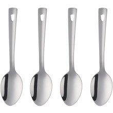 9.6inch Serving Spoons Set of 4, Stainless Steel Buffet Banquet Spoon,Long Handle Serving Spoons for Catering, Kitchen Dishwasher safe (Silver)