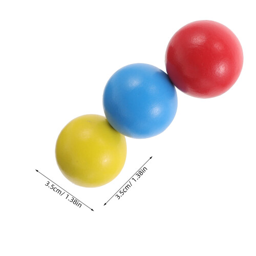 Conjunto de 3 bolas de croquet para atividades em casa e no quintal, nas cores vermelho, azul e amarelo, com 3,5 cm (1,4 polegadas). 1