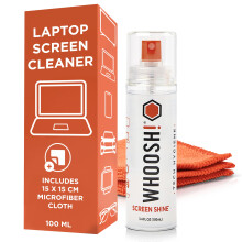 WHOOSH! Screen Cleaner Kit – Best for– Smartphones, iPads, Eyeglasses, Kindle, LED, LCD & TVs – Includes 3.4 Oz Bottle + 2 Premium Cloths