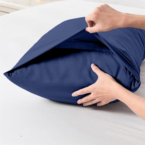 Cooling Pillowcase Navy 19x29in 2 Pack 2