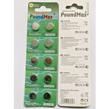 PoundMax Button Cell LR1130 10 Pack, 1,5V, Alkaline Battery