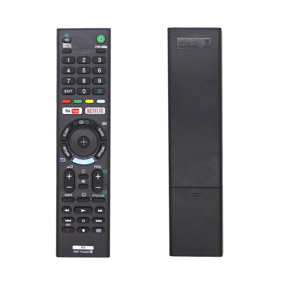 Replacement Rmt-Tx300e Sony Tv Remote Control For Tv Sony Remote Control With Netfllx And You Tube Buttons 5000458010021