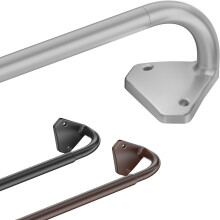Tringles à rideaux occultantes réglables et antirouille, barre enveloppante de 1,6 cm (5/8 po) pour fenêtres de 71 à 122 cm (28 à 48 po), noires