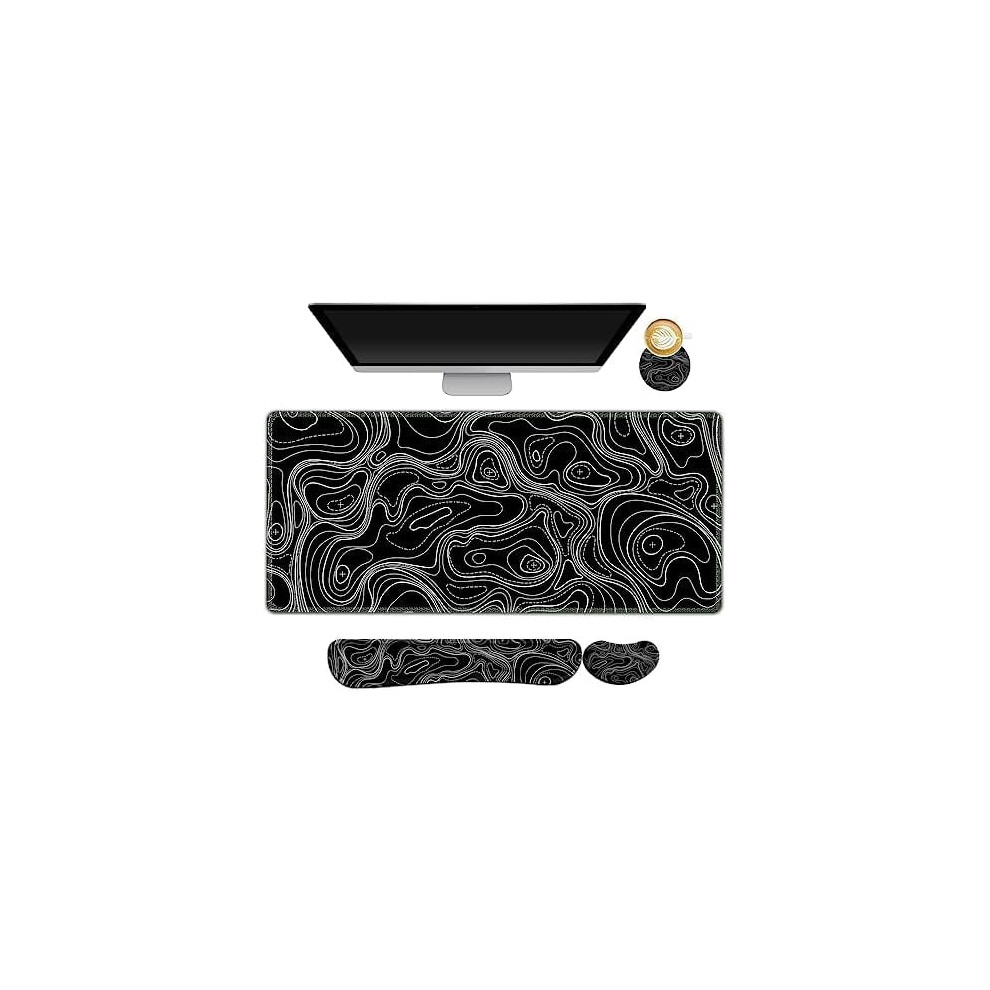 Xxl Gaming Mouse Pad Set With Memory Foam Wrist Rest 9104899492791