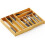 Organizador de talheres de bambu para gaveta, 6,35 cm (2,5 polegadas), cor natural. 1