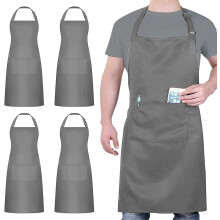 4er-Pack wasserdichte Kochschürzen aus Polyester, Unisex