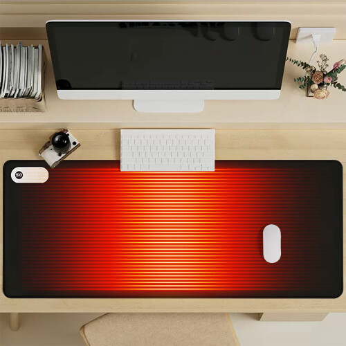 Tapete de mesa aquecido para escritório, 33 x 81 cm (13 x 32 polegadas) 2