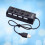 Concentrador USB 2.0 negro de 4 puertos independiente 3