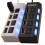 Concentrador USB 2.0 negro de 4 puertos independiente 5