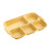 5-Section Divided Dinner Plate Tray - Microwave Dishwasher Safe Stackable Platter BPA-Free Plastic Party Tableware Camping Essential(Yellow) 2