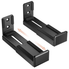 PUTORSEN Soundbar Wall Mount Bracket, Speaker Wall Mount, Dual speaker Bracket Holds up to 15kg (33 lbs), Depth Adjustable 90-154mm (3.5-6.1 Inches),