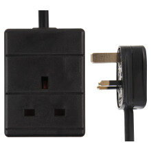 PRO ELEC PELB1983 Mains Extension Lead, 1 Gang, 7.5m, Black