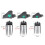 Pinfect3pcs Universal Barber Hair Clipper Limit Comb Guide Set Αντικατάστασης Κομμωτηρίου 8