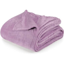 Lilac Fleece Blanket Full Size Fuzzy Soft Anti-Static Microfiber Bed Blanket (90x84 Inch)