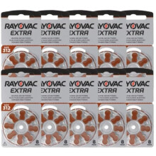 Rayovac Extra 80-PACK Hearing Aid Batteries Featuring Sound Fusion Technology | Size 312