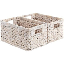 Pantry Baskets, Wicker Storage Baskets for Organizing, Shelves, Pantry Organizers and Storage, Water Hyacinth, Natural