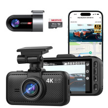 Miofive 4K Dash Cam Front and Rear, 5GHz Wi-Fi & GPS Dashcam with 64GB SD Card, Dual Car Camera Dash Cam with Parking Monitor, Night Vision, HDR, G-Se
